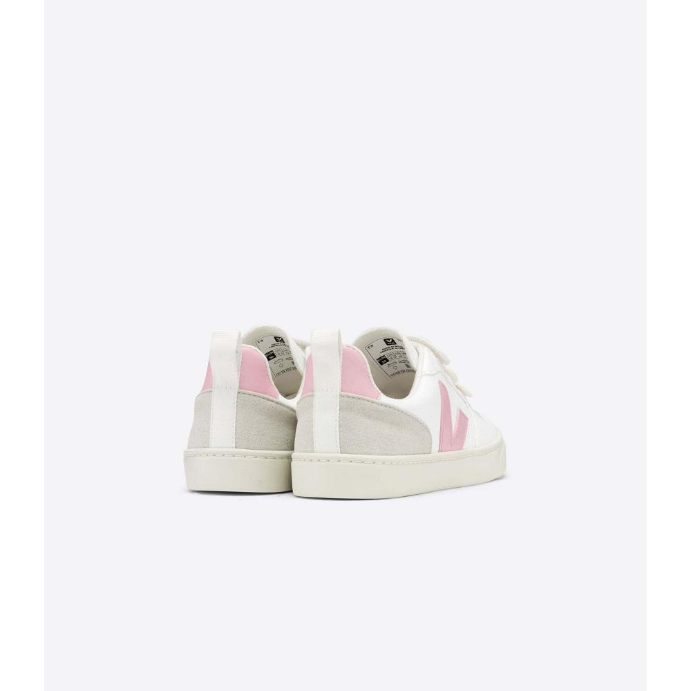 Veja V-10 STRAPS CWL Topanky Detske White/Pink | SK 801KOR